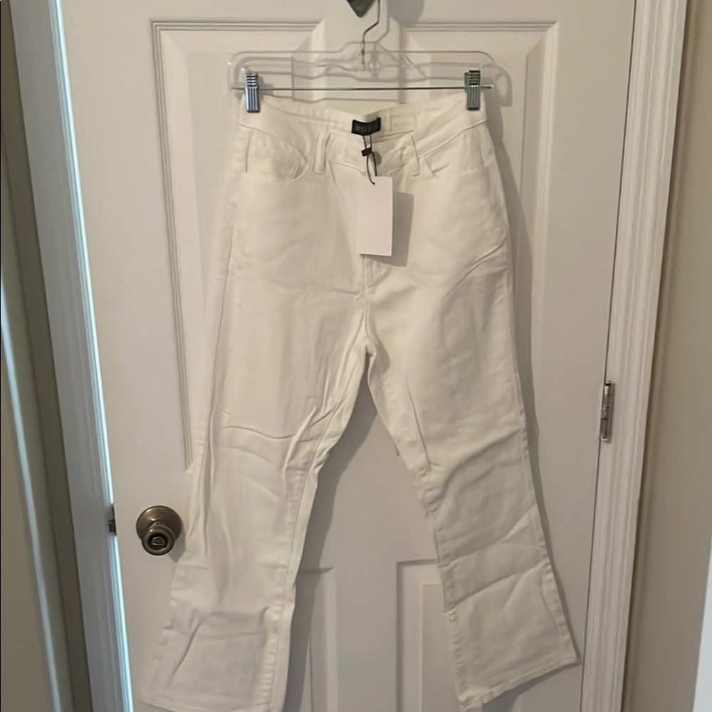 MOTF White Boot Cut Jeans High-Waisted Denim